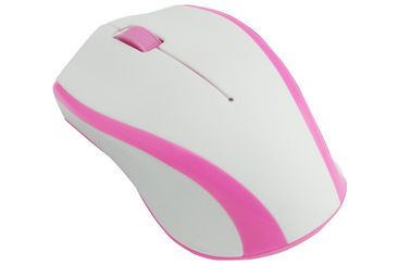 Ratón inalámbrico óptico rosado blanco 2.4GHz del plug and play 3D para la mesa/el ordenador