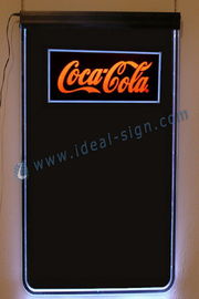 El tablero de escritura llevado fluorescente de acrílico/iluminó el tablero del menú con el logotipo de la Coca-Cola