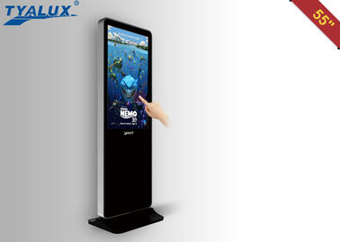 Señalización de la publicidad del lcd de la pantalla táctil del quiosco LED de la pantalla táctil de las multimedias 55 pulgadas