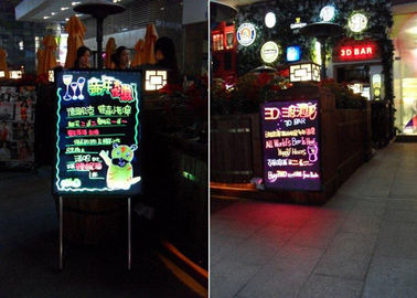 Tablero de escritura el destellar LED del menú de la tienda con la superficie arcylic para hacer publicidad de los 60×80cm