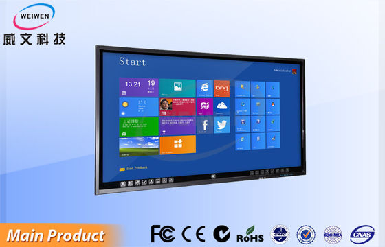 Guardería/escuela interactiva todos en un tacto 65inch a prueba de polvo de la PC montado en la pared