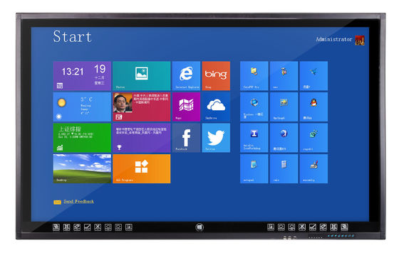 Guardería/escuela interactiva todos en un tacto 65inch a prueba de polvo de la PC montado en la pared