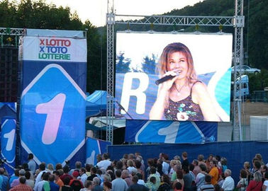 brillo a todo color al aire libre de los liendres del RGB 7500 del alquiler de la pantalla LED del pixel de 3D 12m m