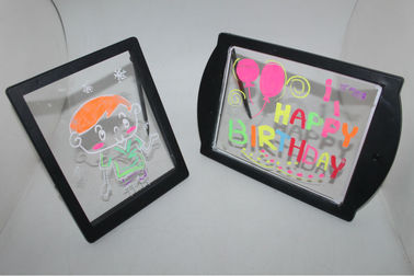 Pequeño tablero de escritura fluorescente llevado portátil mágico con el rotulador 20 x 3 los x 22.5cm