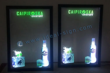 Tablero de escritura llevado fluorescente de cristal laqueado de madera del marco para los niños
