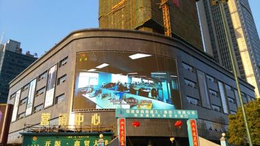 instalación montada en la pared de la pantalla LED de la publicidad al aire libre del alto brillo P10